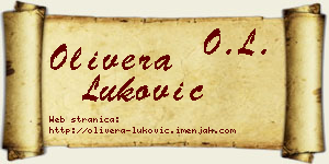 Olivera Luković vizit kartica